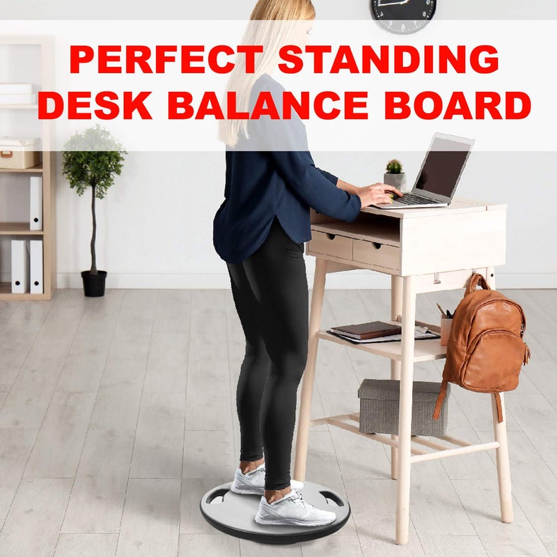 Yes4All Plastic Wobble Balance Board-Round Balance Trainer Board, Wobble Board for Standing Desk, Core Training, Home Gym Workout - Image 5
